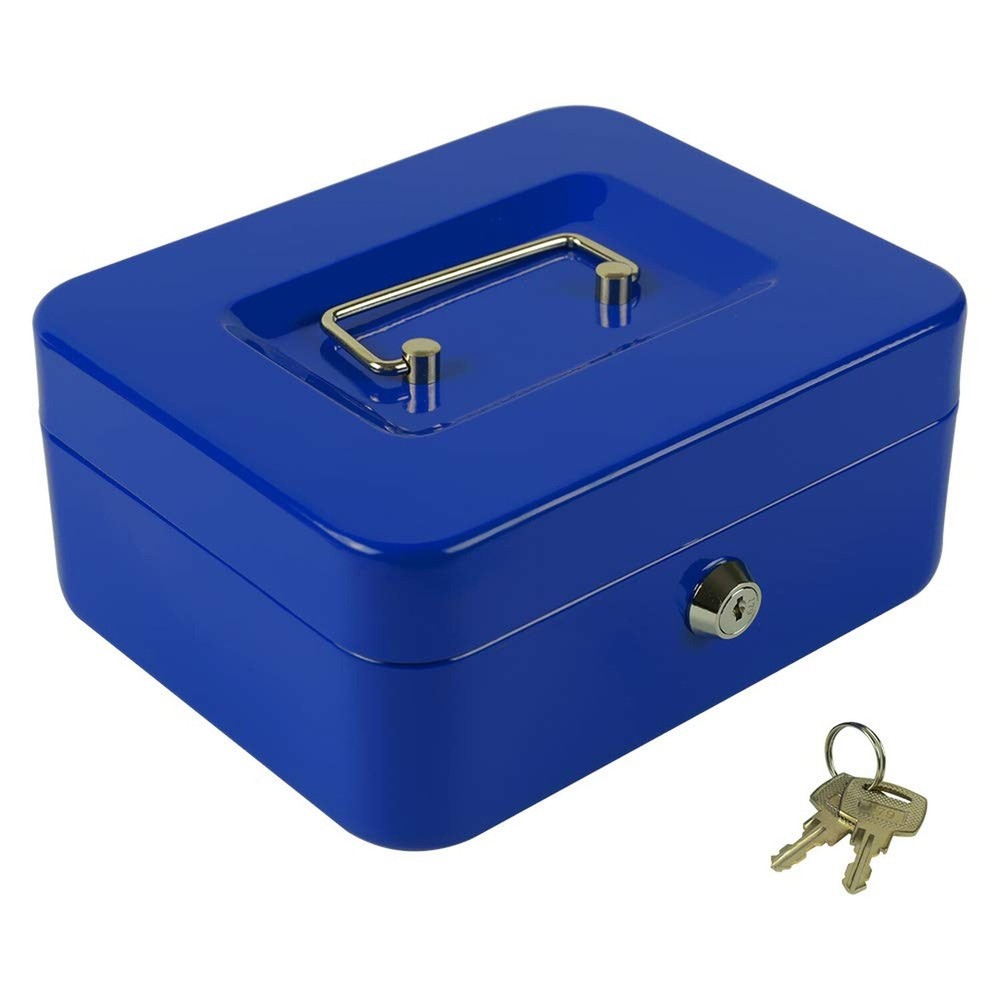 KYODOLED Cash Box with Money Tray,Storage Safe Lock Box with Key,Cash Drawer,…