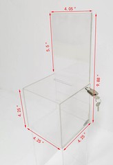 Returned Item Small Acrylic Plexiglass Clear Donation Tip Offering Charity