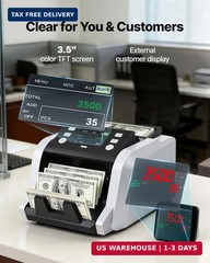 VEVOR Mixed Denomination Money Counter Machine, 1200 Notes/Minute, Cash Counter