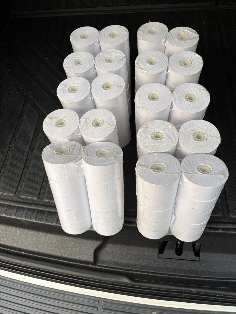 38mm x 150ft Paper Rolls-100 rolls