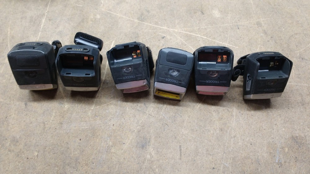 LOT OF 6 NFC Finger Ring Barcode Scanner Bluetooth Reader INCOMPLETE FOR PARTS
