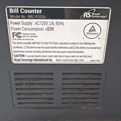 Royal Sovereign RBC-ES200 Bill Counter Cash Counter UV MG Detection (READ)