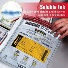 Cash Transmittal Bags | 12W X 16H | Pack of 100 | Unique Alphanumeric Numbering