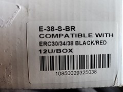 (12) EPSON ERC 30 / 34 / 38 COMPATIBLE BLACK & RED INK POS PRINTER RIBBONS *NEW*