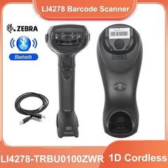 Zebra LI4278-TRBU0100ZWR Wireless Bluetooth Barcode Scanner w/ Cradle USB Cable