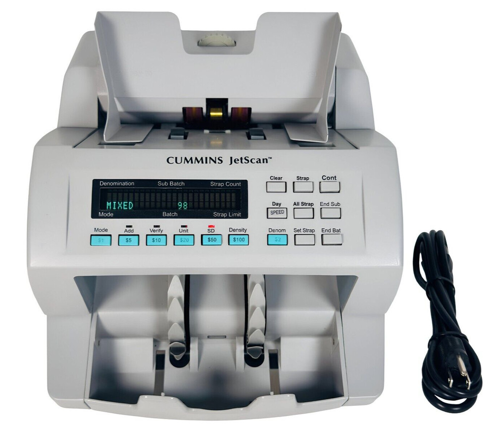💰Cummins JetScan 4062 Bill Counter Mixed Denomination Scanner Single Pocket Pro