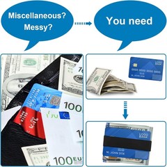 10 Pcs Rubber Cash Bands Money Bands for Cash Elastic Silicone Rubber Wallet Col