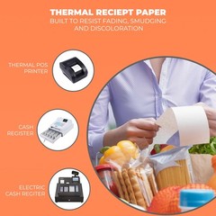 Thermal Printer Receipt Rolls 3 1/8 x 230 for Clover Station Cash Registers a…