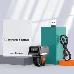 3-in-1 Wireless&Bluetooth&Wired 1D 2D QR Code Ring Barcode Finger Reader Scanner