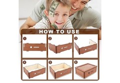 Cash Vault Wooden Savings Box Cash Saver Money Saving Challenge
