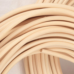 2 Rolls # 8 Spline, 66 Ft Each Roll Reed Spline, Diameter 0.2 In（5Mm）Natural Can