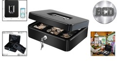 Durable Alloy Steel Cash Box with Key Lock & Multi-Function Storage Design