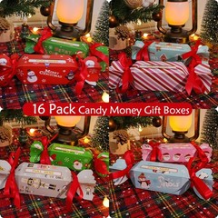 16 PCS Christmas Money Pull Gift Box Surprise Cash Holder 200 PCS Bags