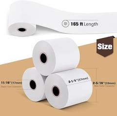 50 Rolls 2 1/4 x 165 Thermal Paper POS Receipt Paper