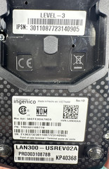 Ingenico Lane 3000 CL triPOS Worldpay Credit Card Terminal Ethernet Power Cable
