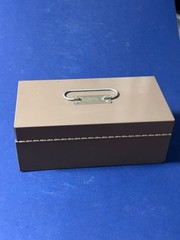 Vintage Lit-Ning Money Cash Box Cash Lock Box Beige No Key