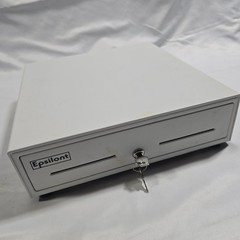 Epsilont Cash Drawer – Heavy-Duty POS Cash Register Drawer (White)