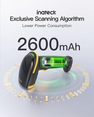 Inateck Wireless Barcode Scanner Bluetooth 1D 2D QR USB 2600mAh, App & SDK