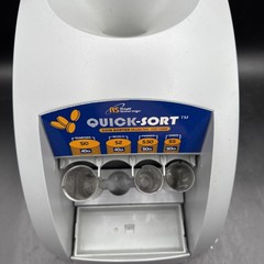 Royal Sovereign Quick Sort CO-1000N Coin Sorter w/ 3 Tubes – Overflow Tray