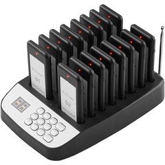 Uimoso Restaurant Wireless Paging System with 16 Guest Call Coasters
