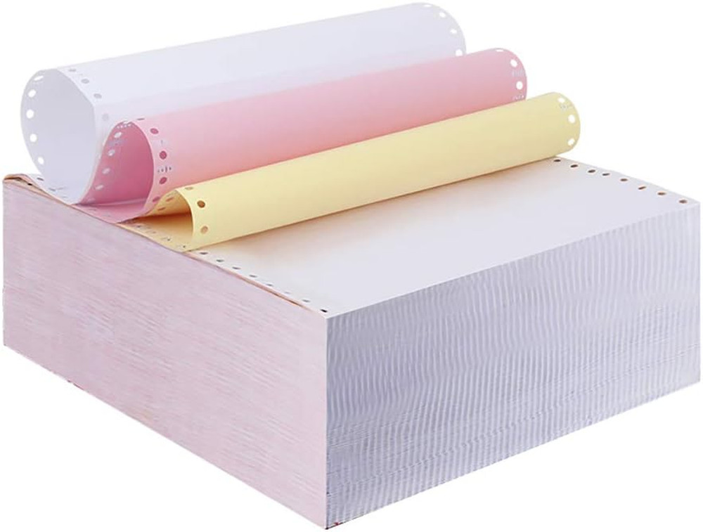 9-1/2 X 11 Inches NCR Continuous Feed Computer Paper 3-Ply, 1000 Count Carbon…