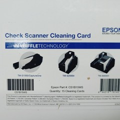 Sealed in OB-Epson CS1B15WS Check Scanner Cleaning Card Qty 15
