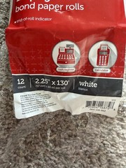 Office Depot 1-Ply Bond Paper Rolls 2.25″ X 130′ White 6 Count