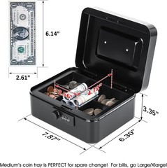 Multi-Color Available Cash Box with Combination Lock – Personalize Your Security