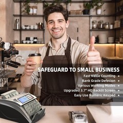Money Counter Machine with Value Bill Count, Cash Counter for Dollar, Euro wi…