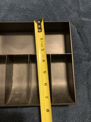VINTAGE Plastic Cash Box Tray 10.75”x2.00”x7..50” USA