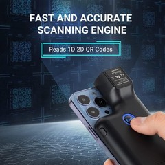 Wireless Portable Barcode Scanner Back Clip 3 in 1 2.4GHz Wireless & USB Wired &