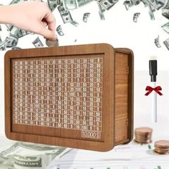 Cash Vault Wooden Savings Box Wooden Cash Saver Money Saving Box With Countdown