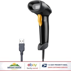 Lightweight Wired Barcode Scanner with High Compatibility for All Major Software