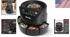 Efficient Coin Sorter with 250 Coins/Min Speed, Hopper & Drawer Capacity, 110VAC