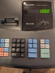Practically New Sharp XA-106 Register And Verifone VX-510 Card Reader