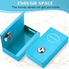 1 Pack Metal Box for Gamblers Pocket Sized Winner Bank Casino Cash Box with 2…