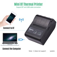 1-Portable 58mm 2 Inches Wireless BT Thermal Bill Receipt Printer Mini IADT