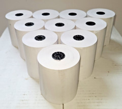 10x Staples 3 1/8″ x 230ft (8cm x 70m) 7/16 Core White Thermal Paper Rolls