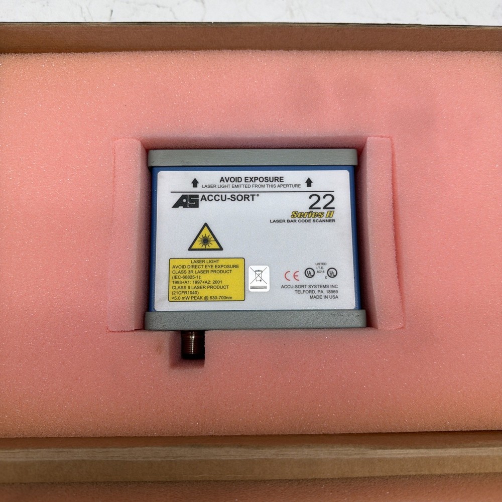 (NEW IN BOX) ACCU-SORT LASER BAR CODE SCANNER MODEL 22II 1000024640