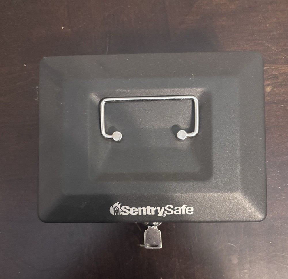 SentrySafe Metal Lockable Portable Cash Box w/ Removable Coin Tray