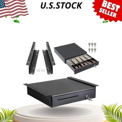16 inch cash register drawer for pos, 5 bill 6 coin tray, under counter mount