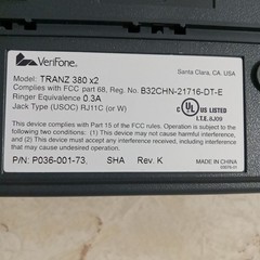 VeriFone Tranz 330 Credit Card Terminal With Ac Adapter and Ethernet
