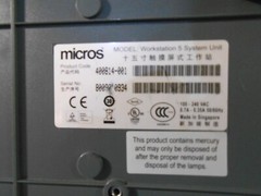 Micros Workstation 5 System Unit Touch Screen POS Terminal 400814-001