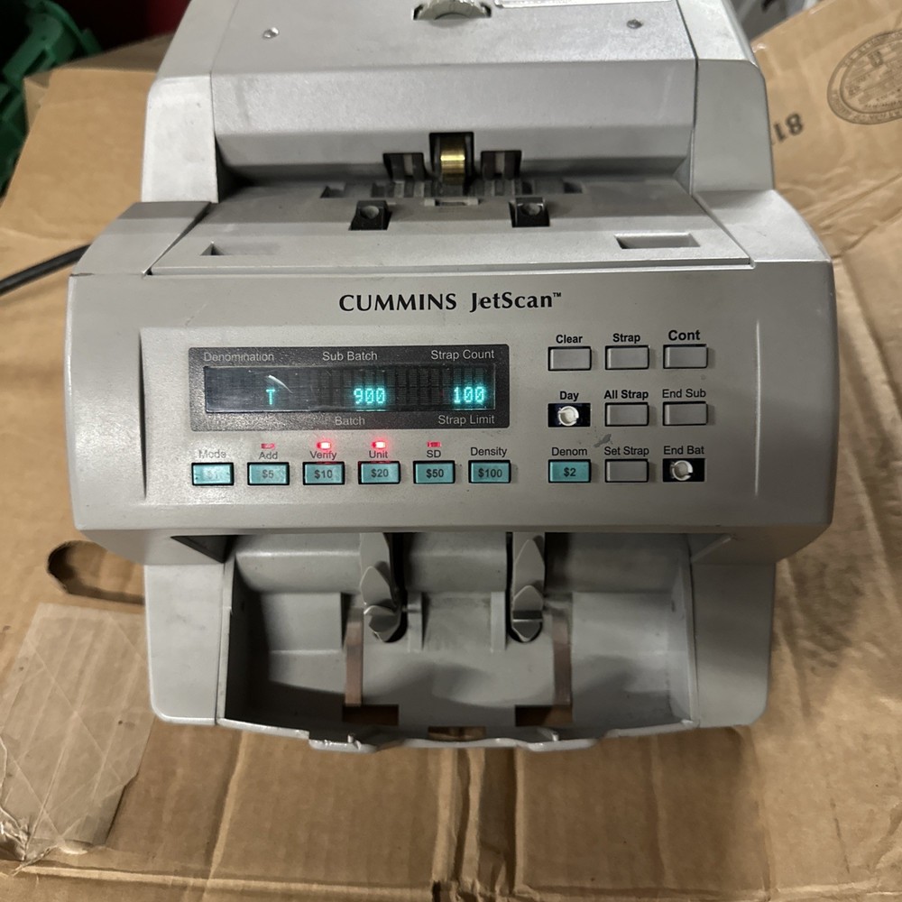 Cummins JetScan 4062 Currency Money Bill Cash Counter Missing 2 Buttons Untested