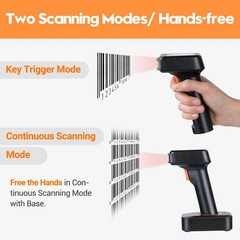 Tera 1D 2D QR Barcode Scanner Wireless Bluetooth USB w/ Charging Base HW0006PRO