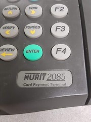Lipman Nurit 2085 Credit Card Machine Reader + Verifone Pin Pad 1000SE Reader
