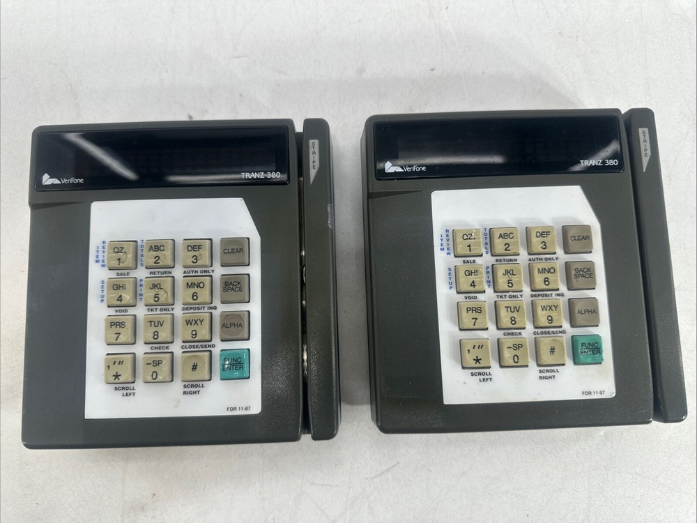 Verifone TRANZ 380 Payment Terminal *LOT OF 2* #TL-850