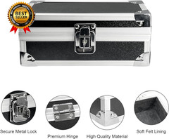 Lockable Cash Box with Key, Aluminium Alloy Money Storage Box & Single-Row Curre
