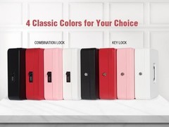 Versatile Red Cash Box with Key Lock and Coin Tray – Portable Security Solution