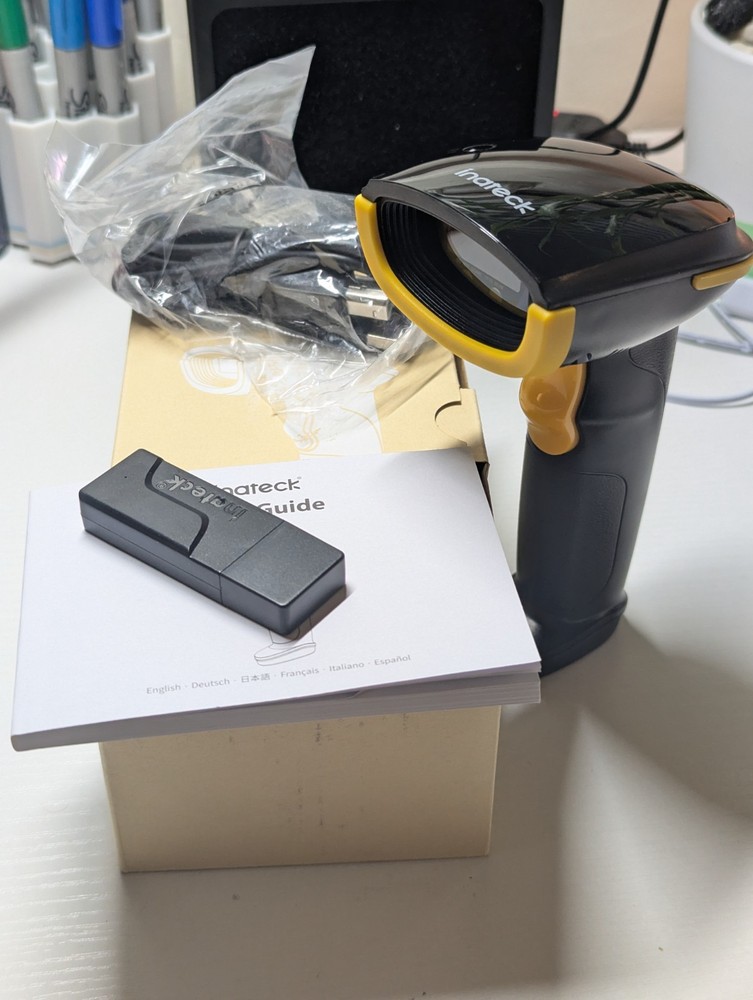 Inateck BCST-21 Barcode Scanner Wireless BT/2.4GHz or Wired. TESTED, WORKING